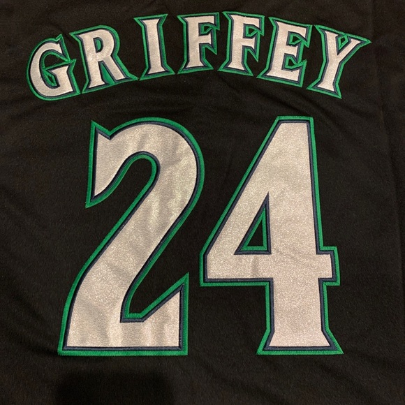 Ken Griffey Jr Seattle Mariners Jersey Mens XL NWT 2016 Black Alt w patches - Picture 8 of 14